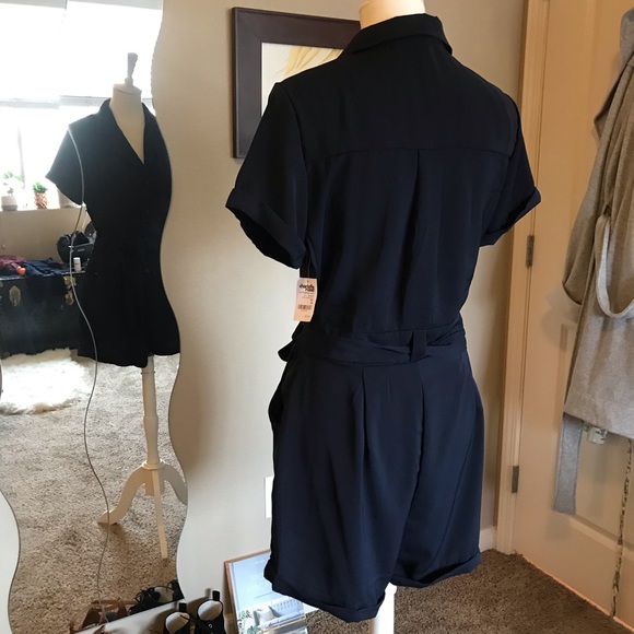Navy Blue Romper - Picture 3 of 4